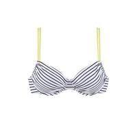 VENICE BEACH Bügel-Bikini-Top Damen schwarz-weiß-limette Gr.40 Cup D