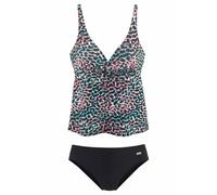 Bügel-Tankini VENICE BEACH, Damen, Gr. 44, Cup D, schwarz (schwarz, bedruckt), Polyamid, gemustert, Bikini-Sets, mit gemustertem Print (78556722-44) schwarz, bedruckt
