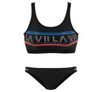 Bustier-Bikini VENICE BEACH, Damen, Gr. 44, N-Gr, schwarz, Polyamid, Bikini-Sets, Mit Logodruck (35672811-44) schwarz