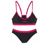 Bustier-Bikini VENICE BEACH Gr. 34, Cup A/B, schwarz (schwarz, pink) Damen Bikini-Sets (680190-34) schwarz, pink