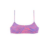 Bustier-Bikini-Top VENICE BEACH "Fjella", Damen, Gr. 36, Cup C/D, bunt (violett, koralle), Microfaser, Polyamid, Bikini-Oberteile, in zweifarbiger Animal-Optik (52452825-36) violett, koralle