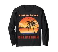 Venice Beach California Palmen Beach Ocean Surfen Langarmshirt