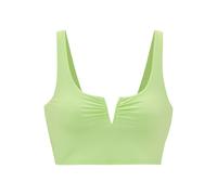 Crop-Bikini-Top VENICE BEACH "Lucky", Damen, Gr. 40, Cup A/B, grün (hellgrün), Recycling-Polyamid, unifarben, Rippoptik, Bikini-Oberteile, mit V-Bügel Detail vorne (85588157-40) hellgrün
