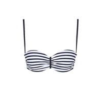 Venice Beach Bandeau-Bikini-Top 'Summer' Damen Gr. 36 Cup B Marine/Weiß Polyamid Xtra Life LYCRA