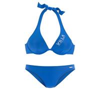Bügel-Bikini VENICE BEACH, Damen, Gr. 42, Cup D, blau, Polyamid, unifarben, Bikini-Sets Bügel-Bikini, mit kontrastfarbigen Schriftzug (39985023-42) blau