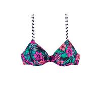 Venice Beach Bügel-Bikini-Top Summer, mit Doppelträgern, weiß, cupSize=B|color=weiß-marine-gestreift|size=44