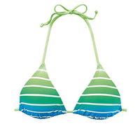 Triangel-Bikini VENICE BEACH Gr. 38, Cup C/D, grün (türkis, gestreift) Damen Bikini-Sets (571447-38) türkis, gestreift