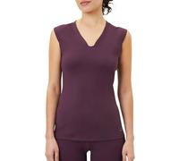 Venice Beach Sport-T-Shirt für Damen mit körperumspielender Schnittform und V-Ausschnitt ELEAM XL, Dark Grape
