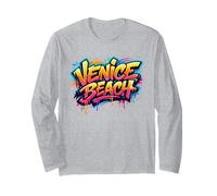 Venice Beach, farbenfrohe Graffiti-Straßenkunst, kalifornisches Design Langarmshirt
