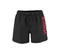 Badeshorts VENICE BEACH, Herren, Gr. M (50), N-Gr, schwarz, Microfaser, Microfaser, Polyester, unifarben, Badehosen Badeshorts, mit Innenslip, mit Innentasche, mit Außenkordel (809666-M) schwarz