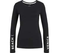 Langarmshirt VENICE BEACH "LEANA", Damen, Gr. S (38), schwarz, Stoff, Obermaterial: 91% Polyamid, 9% Elasthan, unifarben, Rundhals, Shirts (53473069-S) schwarz