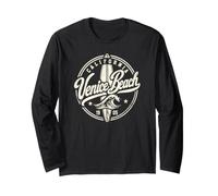 Venice Beach, Kalifornien, Surfbrett, Wellendesign, Küstendesign Langarmshirt