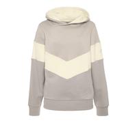 Kapuzensweatshirt VENICE BEACH, Damen, Gr. 44/46, beige (beige, vanille), angeraute Sweatware, Obermaterial: 100% Baumwolle, colorblocking, casual, figurumspielend hüftlang, ohne Ausschnitt, Langarm a