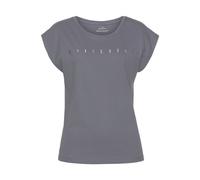 Kurzarmshirt VENICE BEACH, Damen, Gr. 44/46, grau, Jersey, Obermaterial: 100% Baumwolle, unifarben, casual, figurumspielend hüftlang, Rundhals, Kurzarm, Shirts, mit Logoprint vorne, T-Shirt aus Baumwo