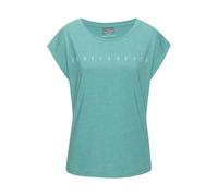 Kurzarmshirt VENICE BEACH, Damen, Gr. 32/34, grün, Single Jersey, Obermaterial: 65% Polyester, 35% Baumwolle, unifarben, bedruckt, modisch, figurumspielend hüftlang, Rundhals, Kurzarm, Shirts, mit Fro