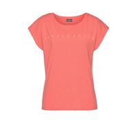 Kurzarmshirt VENICE BEACH, Damen, Gr. 48/50, orange (koralle), Jersey, Obermaterial: 65% Polyester, 35% Baumwolle, unifarben, casual, figurumspielend hüftlang, Rundhals, Kurzarm, Shirts, mit Logoprint