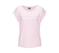 Kurzarmshirt VENICE BEACH, Damen, Gr. 48/50, rosa, Single Jersey, Obermaterial: 65% Polyester, 35% Baumwolle, unifarben, bedruckt, modisch, figurumspielend hüftlang, Rundhals, Kurzarm, Shirts, mit Fro