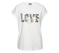 Kurzarmshirt VENICE BEACH, Damen, Gr. 40/42, weiß, Jersey, Obermaterial: 100% Baumwolle, bedruckt, modisch, figurumspielend hüftlang, Rundhals, Kurzarm Aufschlag, Shirts, mit Frontprint, T-Shirt aus B