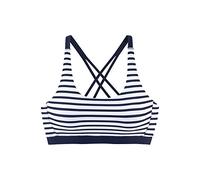 Venice Beach Bustier-Bikini-Top Summer, mit gerkreuzten Trägern 38, N-Gr weiß Damen Bikini Oberteile Bikinis Damenbademode 38, N-Gr weiß, marine, gestreift