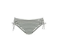 LASCANA - Venice Beach Bikinihose mit Raffung oliv stripe - Gr. - 36
