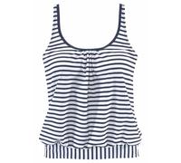 Oversize-Tankini-Top VENICE BEACH "Summer", Damen, Gr. 40, N-Gr, blau (weiß, marine, gestreift), Polyamid, Xtra Life LYCRA, gestreift, Bikini-Oberteile, mit verstellbaren Trägern (781203-40) weiß, mar