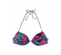 VENICE BEACH Push-Up-Bikini-Top Damen marine-bedruckt Gr.34 Cup C