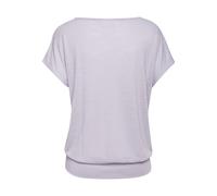 Rundhalsshirt VENICE BEACH, Damen, Gr. 32/34, lila (flieder), Slub, Obermaterial: 65% Polyester, 35% Viskose, mehrfarbig, casual, figurumspielend hüftlang, Rundhals, Kurzarm, Shirts, mit Logoprint, T-