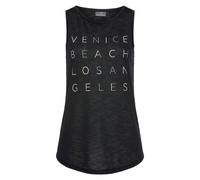 Tanktop VENICE BEACH Gr. 36/38, schwarz Damen Tops Strandtops mit Logoprint (31103002-36)