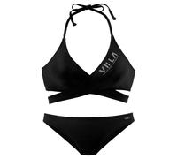 Triangel-Bikini VENICE BEACH, Damen, Gr. 42, Cup C/D, schwarz, Polyamid, unifarben, Bikini-Sets Triangel-Bikini, mit Top zum Wickeln (97024964-42) schwarz