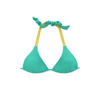 Triangel-Bikini-Top VENICE BEACH "Anna", Damen, Gr. 36, Cup A/B, grün (mint), Polyamid, kontrastfarbene Details, unifarben, Bikini-Oberteile, mit geflochtenen Details (74478028-36) mint
