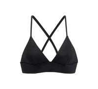 Triangel-Bikini-Top VENICE BEACH "Lucky", Damen, Gr. 34, Cup A/B, schwarz, Recycling-Polyamid, Strukturmuster, Bikini-Oberteile, aus gerippter Strukturware (99437213-34) schwarz
