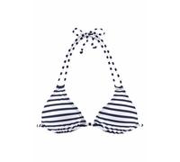 Triangel-Bikini-Top VENICE BEACH "Summer", Damen, Gr. 34, Cup A/B, bunt (weiß, marine, gestreift), Polyamid, gestreift, Bikini-Oberteile, mit Doppelträgern (755797-34) weiß, marine, gestreift