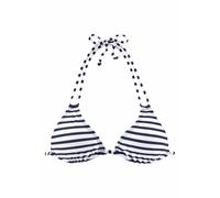 Triangel-Bikini-Top VENICE BEACH "Summer", Damen, Gr. 36, Cup C/D, bunt (weiß, marine, gestreift), Polyamid, gestreift, Bikini-Oberteile, mit Doppelträgern (358062-36) weiß, marine, gestreift