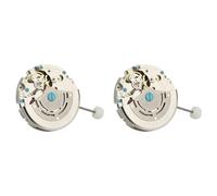 VENOAL 2 x automatisches 4-poliges mechanisches Uhrwerk für 3804-3 automatische mechanische GMT-Datumseinstellung, silber