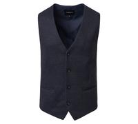 Anzugweste VENTI "VENTI Anzugweste uni", Herren, Gr. 50, blau (dunkelblau), 55% Baumwolle, 45% Polyester, Westen (16187702-50) dunkelblau