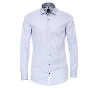 Venti - Body Fit - Bügelleichtes Herren Langarm Hemd (103522800), Größe:44, Farbe:Blau (102)