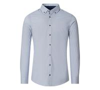 Businesshemd VENTI "VENTI Businesshemd Print", Herren, Gr. 38, Normalgrößen, blau, 97% Baumwolle, 3% Elasthan, bedruckt, sehr figurbetont, Hemden (67855635-38) blau
