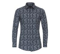 Venti Body Fit Hemd blau, Bedruckt