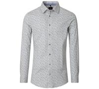 Venti Body Fit Hemd blau, Bedruckt