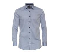 Venti Businesshemd Uni Body Fit graues Mittelblau 38