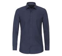 Venti Businesshemd Body Fit Faux-uni Blau Größe 40