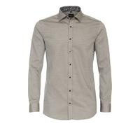 Venti Body Fit Hemd braun, Faux-uni