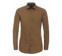 Venti Body Fit Hemd gelb, Faux-uni