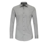 Businesshemd VENTI "VENTI Businesshemd Print", Herren, Gr. 46, Normalgrößen, schwarz, 97% Baumwolle, 3% Elasthan, bedruckt, sehr figurbetont, Hemden (51524911-46) schwarz