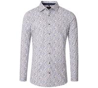 Venti Body Fit Hemd weiss, Bedruckt