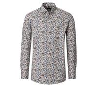 Venti Businesshemd Modern Fit Blumen Silber Größe 42