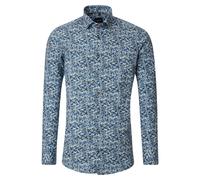 Businesshemd VENTI "VENTI Businesshemd Print", Herren, Gr. 39, Normalgrößen, blau (azurblau), 100% Baumwolle, bedruckt, schmal, Hemden (35940840-39) azurblau