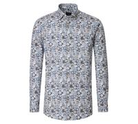 Venti Businesshemd Modern Fit - bedruckt, 100% Baumwolle - Blau, Herren Gr. 42