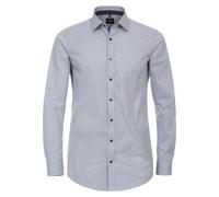Venti Body Fit Hemd blau, Gemustert