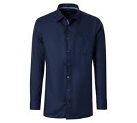Businesshemd VENTI "VENTI Businesshemd uni", Herren, Gr. 46, Normalgrößen, blau (dunkelblau), 100% Baumwolle, unifarben, schmal, Hemden (50635123-46) dunkelblau